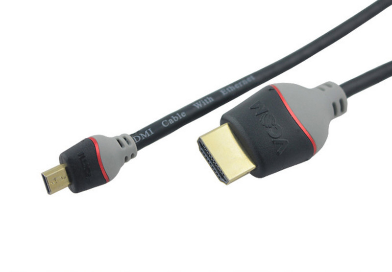 VCOM HDMI - HDMI M/M 1.8m 1.8m HDMI Micro-HDMI Schwarz, Grau HDMI-Kabel