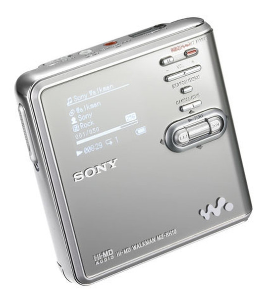 Sony Hi-MD WALKMAN MZ-RH10 Portable minidisc player Cеребряный