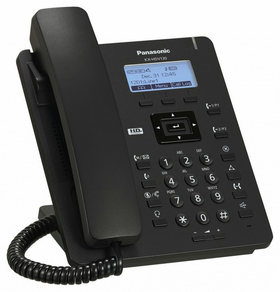 Panasonic KX-HDV130 Wired handset 4lines LCD Black IP phone