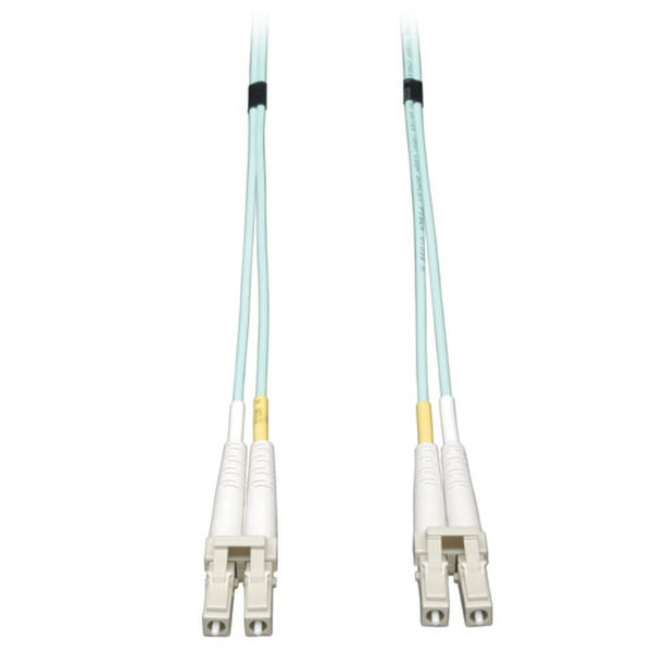 Tripp Lite 10Gb Duplex Multimode 50/125 OM3 LSZH Fiber Patch Cable, (LC/LC) - Aqua, 25M (82-ft.)