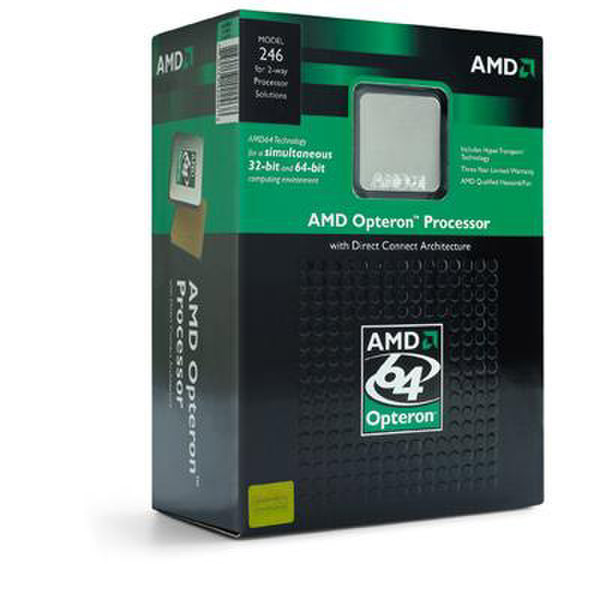 Fujitsu AMD Opteron 246 (2.0 GHz) 2GHz 1MB L2 Box processor