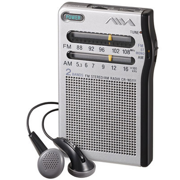 Aiwa RADIO CR-NS 111 Portable Analog Silver