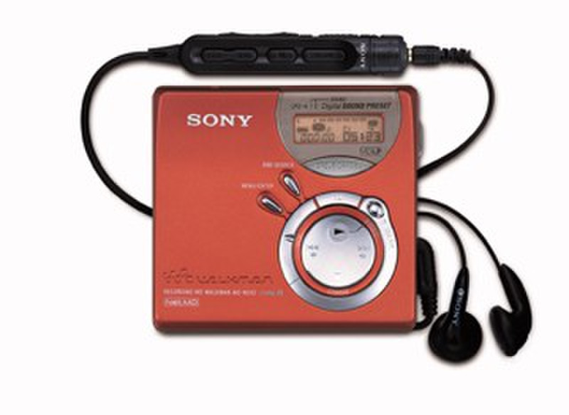 Sony Net MD WALKMAN MZ-N510R Portable minidisc player Red