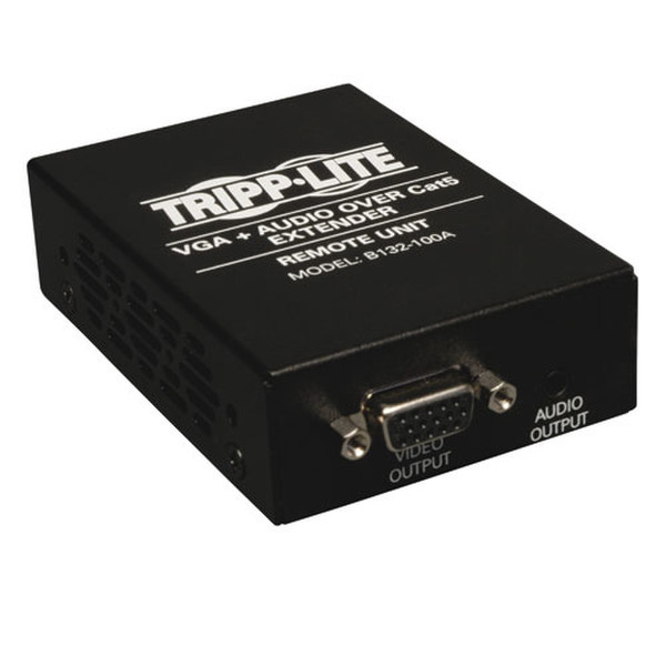 Tripp Lite VGA with Audio over Cat5/Cat6 Extender, Box-Style Receiver, 1920x1440 at 60Hz, Up to 305 m (1,000-ft.)