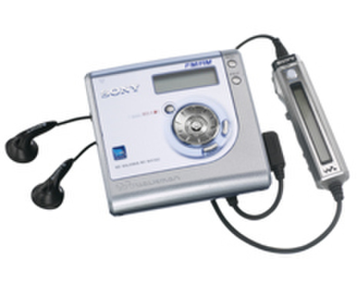 Sony MZNHF800 Portable minidisc player Blau, Silber Minidisc-Player