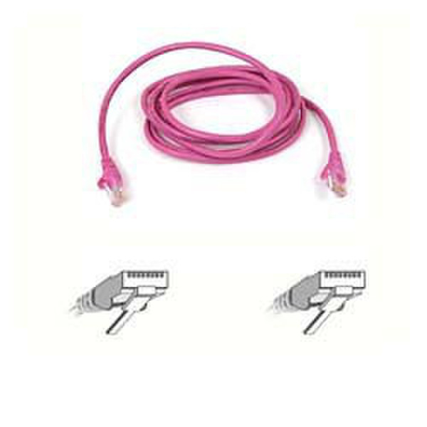 Belkin Cable patch CAT5 RJ45 snagless 30m pink