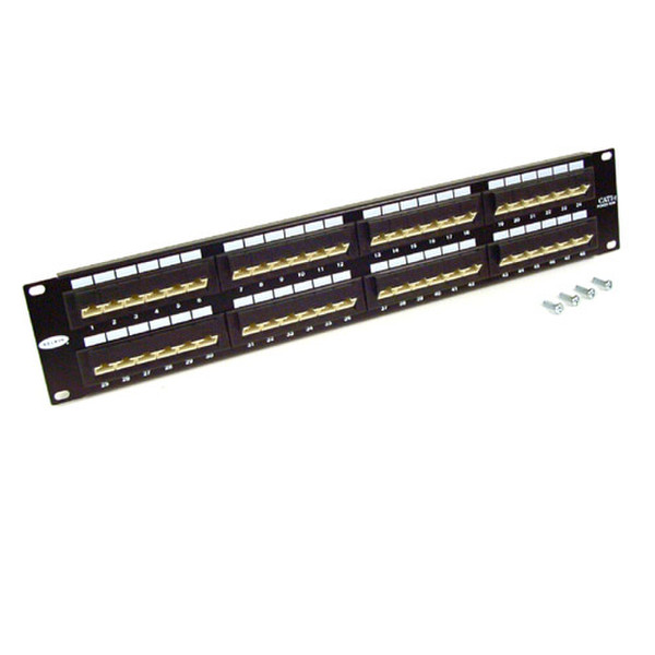 Belkin 48-Port Angled CAT 5e Patch Panel Black network equipment chassis