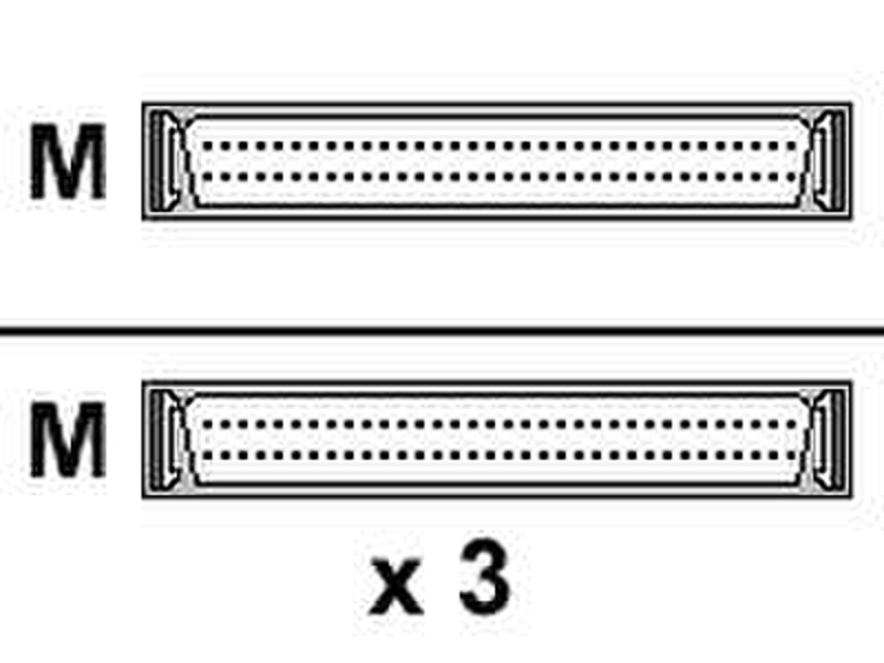 Adaptec Cable SCSI 68pin LVD int 3pos 1m 10pk Intrernal 1m SCSI cable