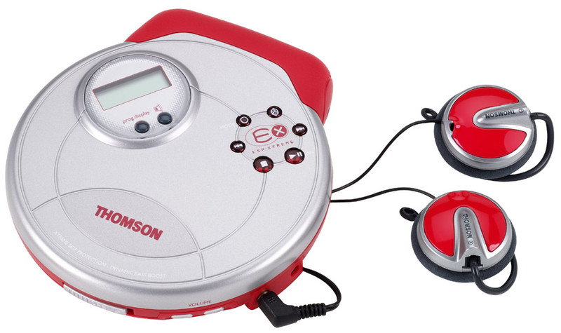 Thomson Personal CD player LAD940 Portable CD player Rot, Silber