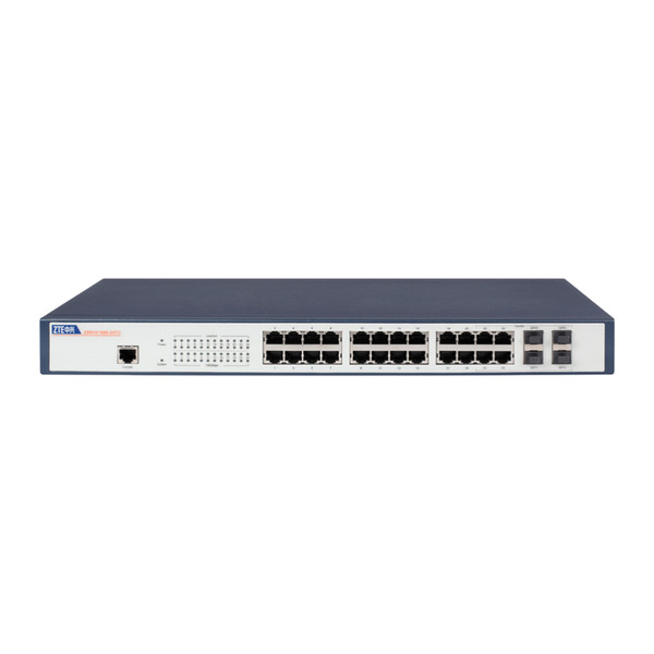 ZTE ZXR10 1660-24TC Управляемый L7 Gigabit Ethernet (10/100/1000) Синий, Серый сетевой коммутатор