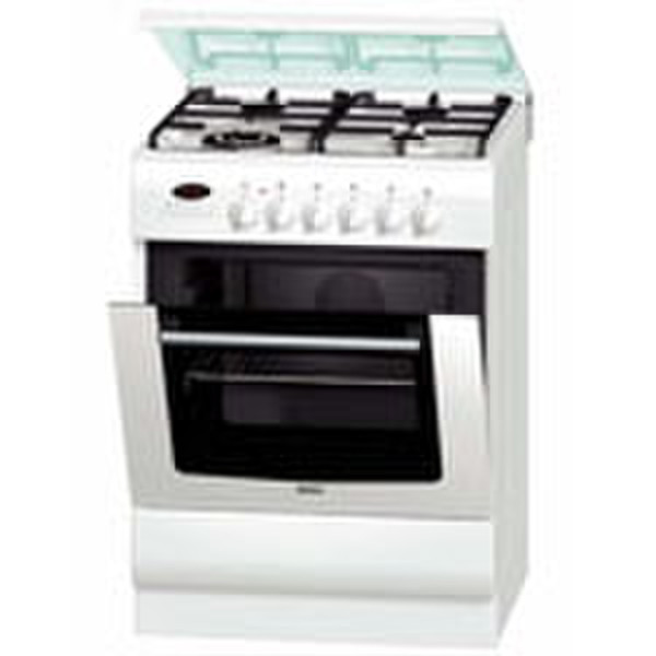 Bosch HSV 482 W gas-elektro fornuis Freestanding Gas hob White