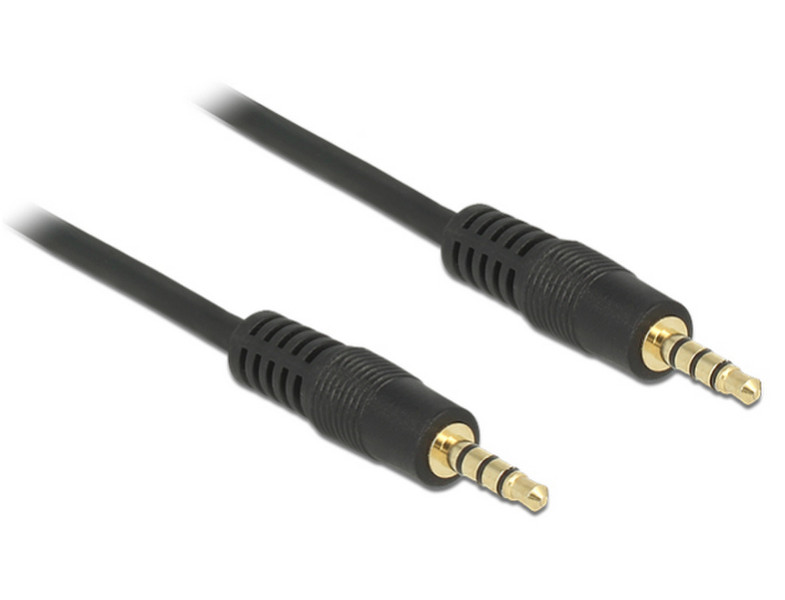 DeLOCK 83435 1m 3.5mm 3.5mm Schwarz Audio-Kabel