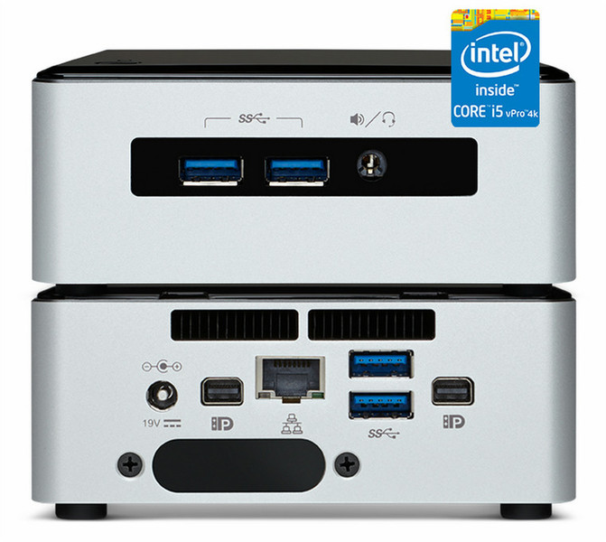 Vision VMP-5I5MYHE I5 4K VPRO VMP 128ГБ 7.1канала 3840 x 2160пикселей Черный, Cеребряный медиаплеер