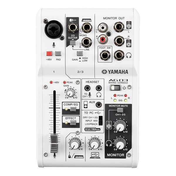 Yamaha AG03 3channels White audio mixer