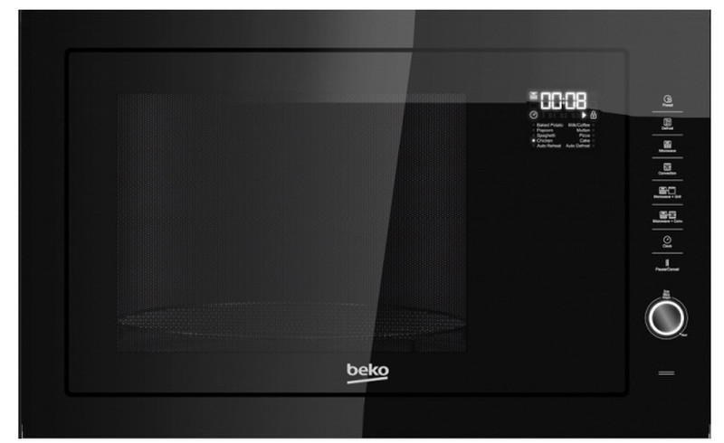 Beko MGB 25333 BG Built-in 25L 900W Black