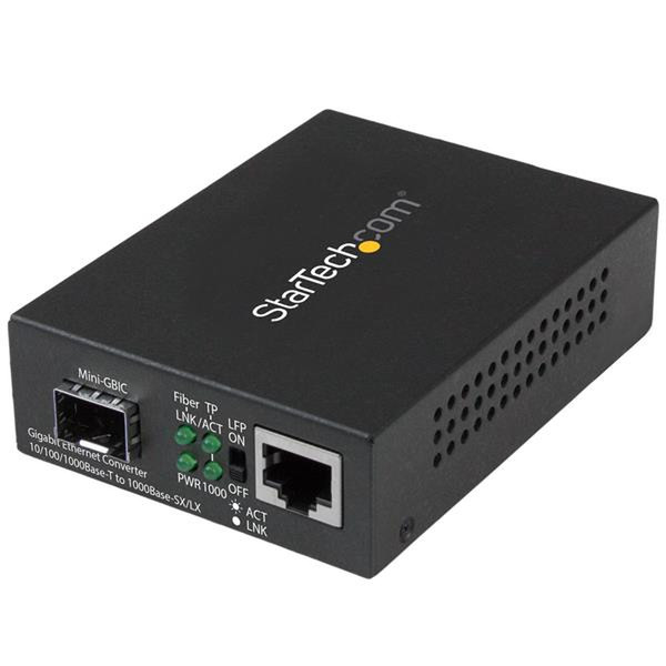 StarTech.com Gigabit Ethernet Glasfaser Medienkonverter mit offenem SFP Steckplatz