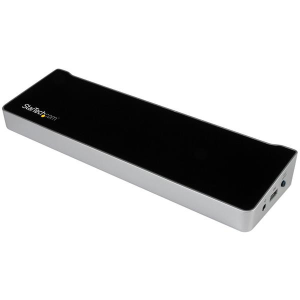 StarTech.com USB3DDOCKFT USB 3.0 (3.1 Gen 1) Type-B Черный, Cеребряный док-станция для ноутбука