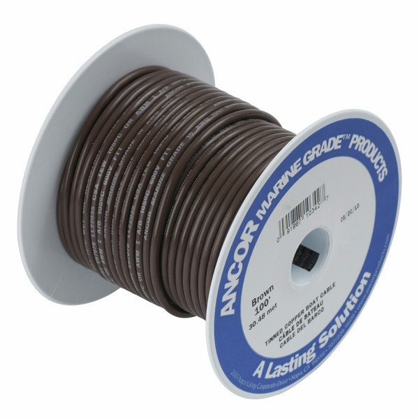 Ancor 400ft, 12AWG 121920мм Коричневый electrical wire