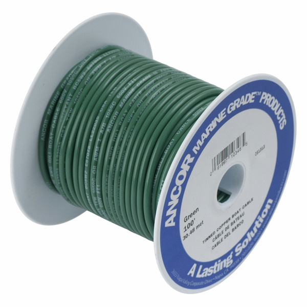 Ancor 500ft, 18AWG 152400мм Зеленый electrical wire