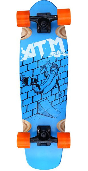 ATM Click Hot Dog Cruiser Skateboard (klassisch) Blau