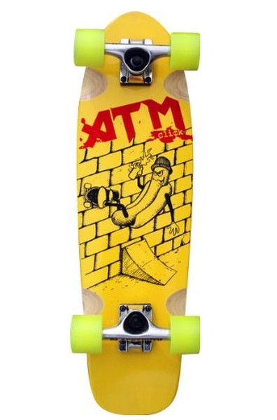 ATM Click Hot Dog Cruiser Skateboard (klassisch) Gelb