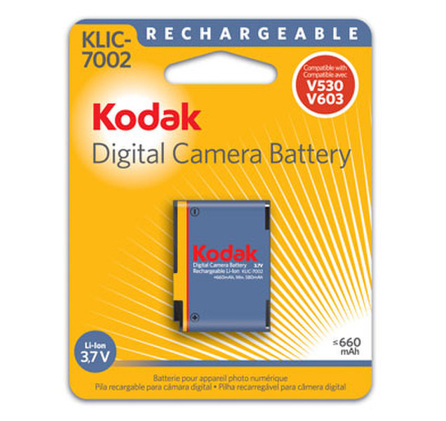 Kodak KLIC-7002 Lithium-Ion (Li-Ion) 660mAh 3.7V rechargeable battery