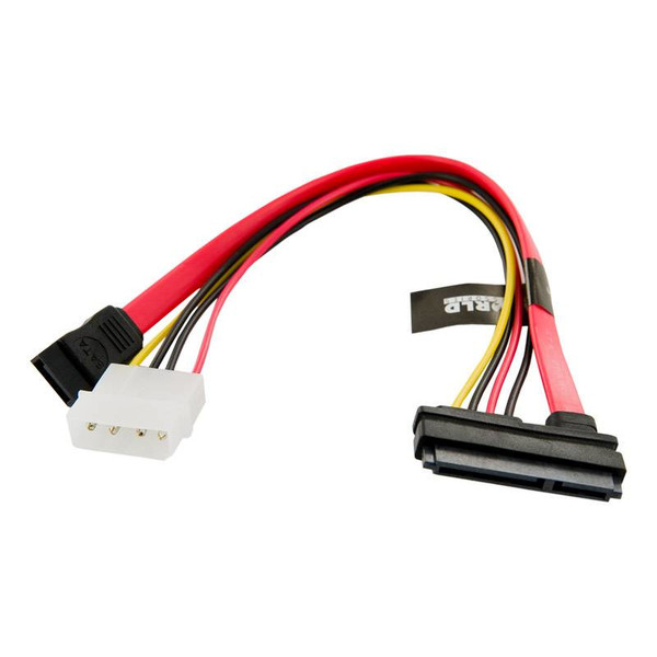 4World 08537 0.254м SATA III 22-pin SATA III 7-pin + 4-pin Molex Разноцветный кабель SATA