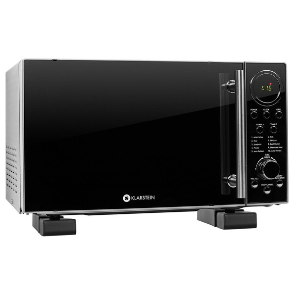 Klarstein 60001072 Countertop 20L 700W Black,Stainless steel microwave