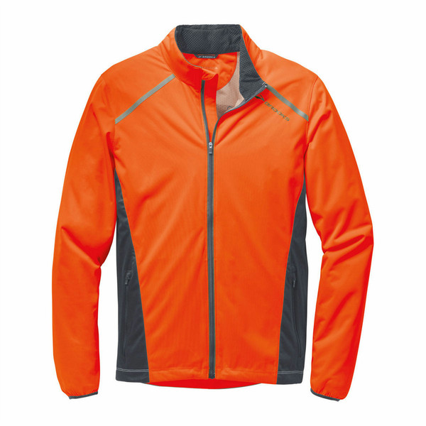 Brooks Men's Infiniti Jacket IV, XL Куртка XL Полиэстер, Полиуретан Антрацитовый, Оранжевый