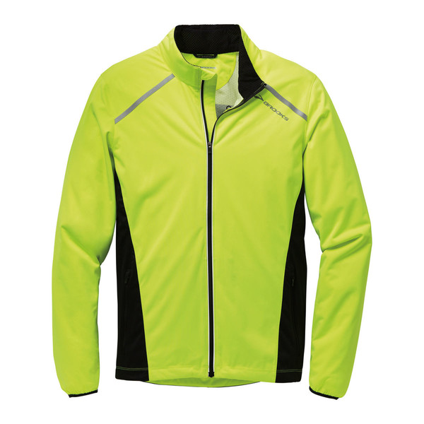 Brooks Men's Infiniti Jacket IV, XL Куртка XL Полиэстер, Полиуретан Антрацитовый, Зеленый