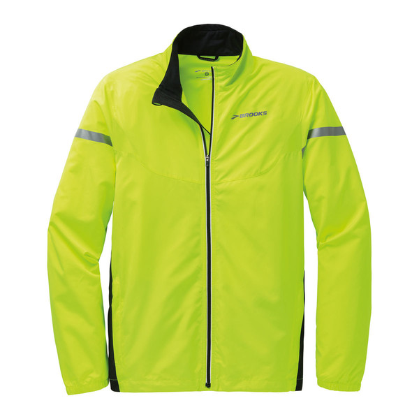 Brooks Men's Essential Jacket IV, XL Куртка XL Антрацитовый, Зеленый