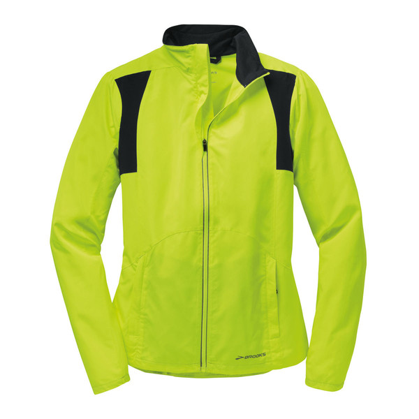 Brooks Women's Nightlife Essential Jacket III, L L Anthrazit, Grün