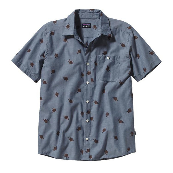 Patagonia Go To Shirt M Cotton,Polyester Blue