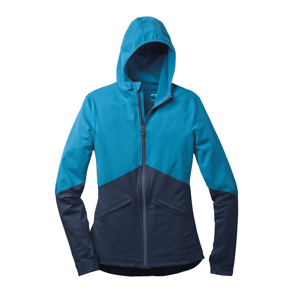 Brooks Women's Utopia Thermal Hoodie III Stoff Schwarz, Blau