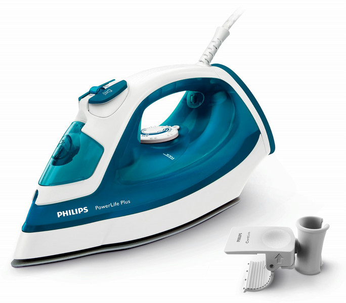 Philips PowerLife Plus GC2983/27 Steam iron SteamGlide soleplate 2400W Turquoise,White iron