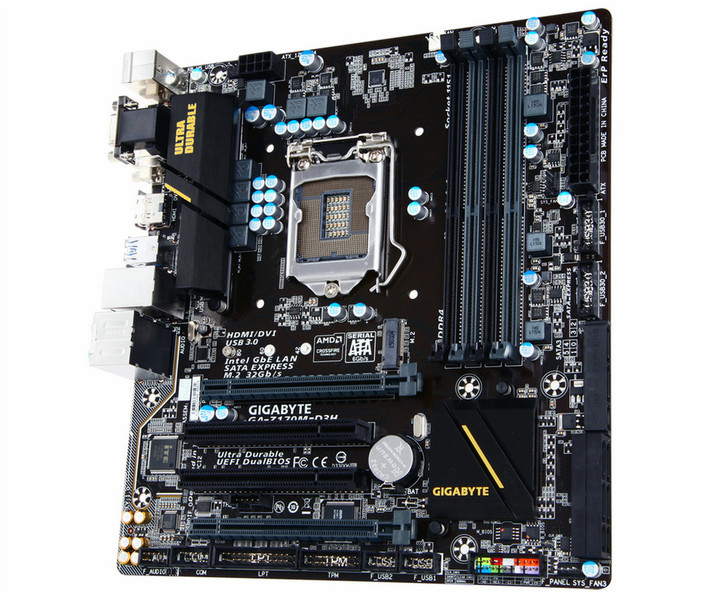 Gigabyte GA-Z170M-D3H Intel® Z170 Express Chipset LGA 1151 (Socket H4) Micro ATX motherboard
