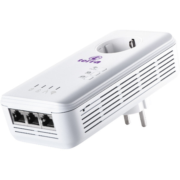 Wortmann AG 9350 500Mbit/s Ethernet LAN Wi-Fi White 1pc(s) PowerLine network adapter