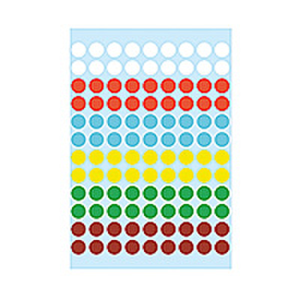 HERMA Multi-purpose labels ø 8 mm colours assorted 540 pcs. 540pc(s) self-adhesive label