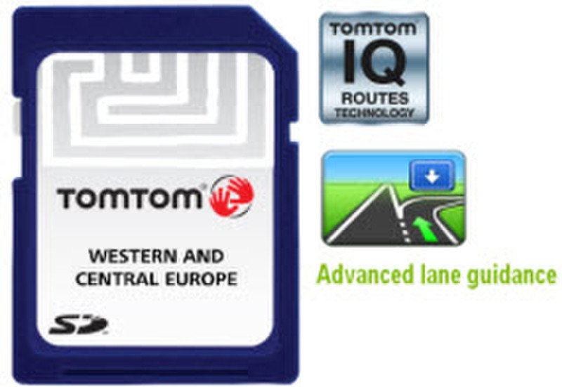 TomTom Map of Western & Central Europe IQ routes v8.30