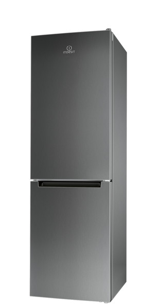 Indesit LI8 FF2 X freestanding 215L 90L A++ Grey fridge-freezer