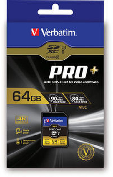 Verbatim SDXC 64GB 64ГБ SDXC Class 10 карта памяти