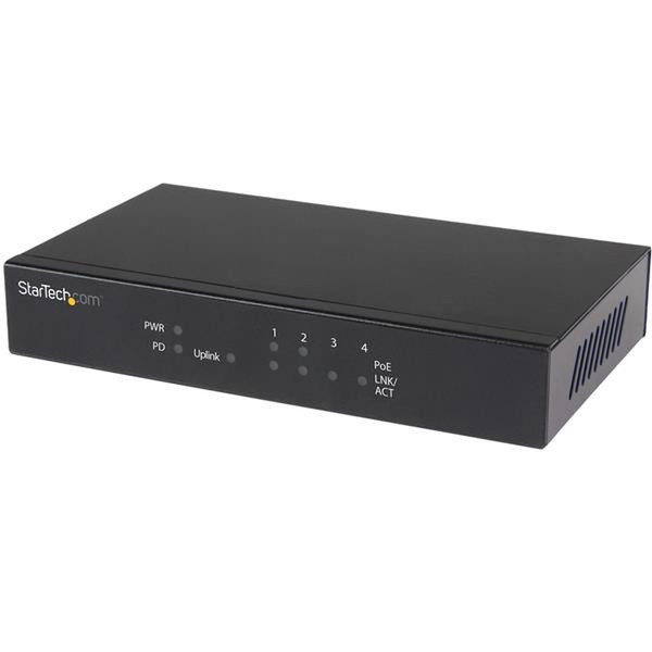 StarTech.com IES51GPOEPD Gigabit Ethernet (10/100/1000) Power over Ethernet (PoE) Черный сетевой коммутатор