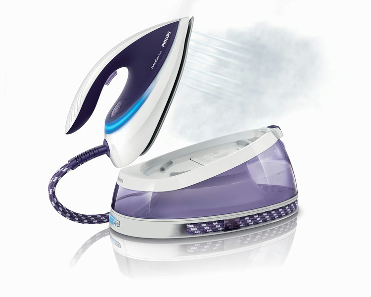 Philips PerfectCare Pure GC7641/30 1.5L T-ionicGlide soleplate Purple,White steam ironing station