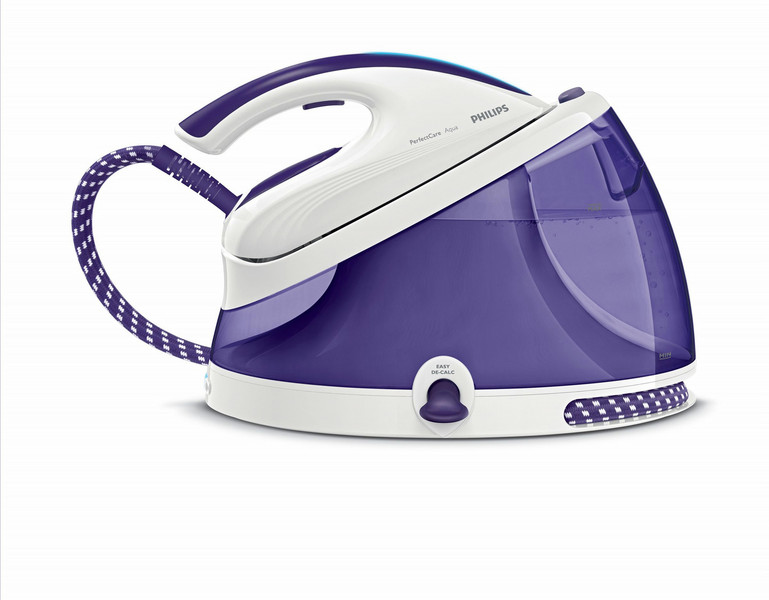 Philips PerfectCare Aqua GC8627/30 2.5L SteamGlide Plus soleplate Violet,White steam ironing station