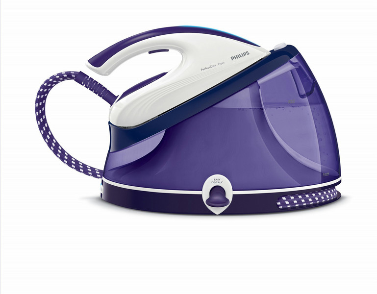 Philips PerfectCare Aqua GC8644/30 2400W 2.5L T-ionicGlide soleplate Violet,White steam ironing station