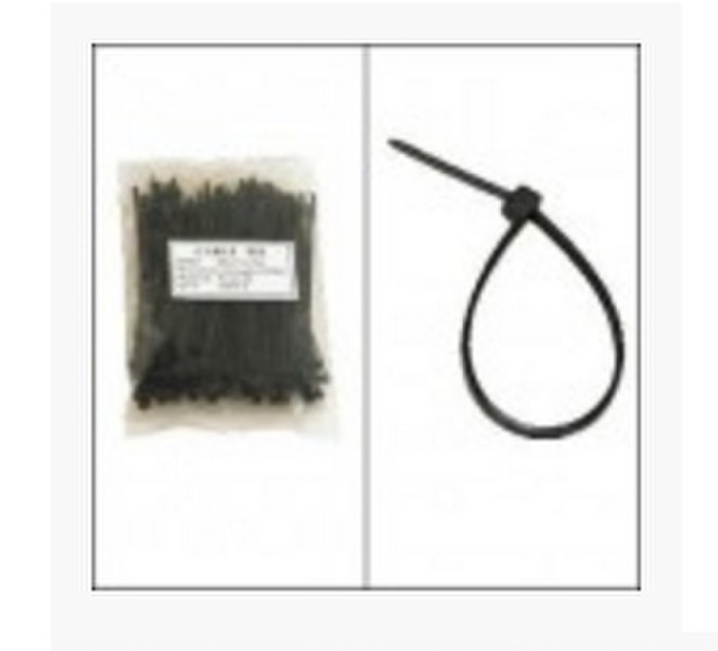 Unirise ZIP-04IN-100PKBK Nylon Black 100pc(s) cable tie