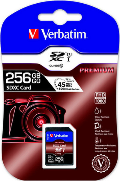Verbatim SecureDigital SDXC 256GB 256GB SDXC UHS-I Klasse 10 Speicherkarte