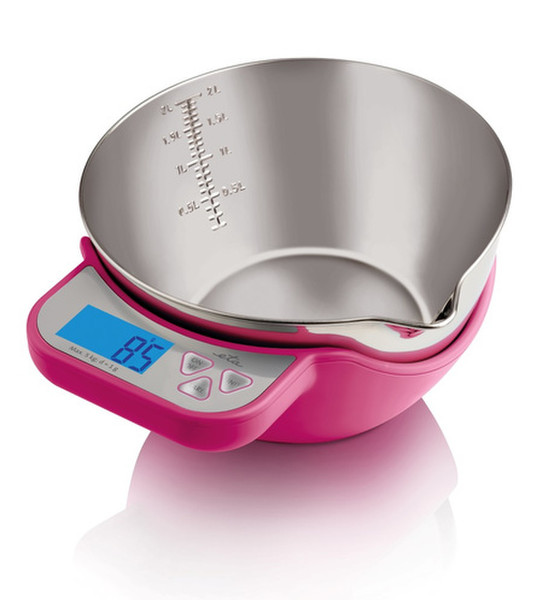 Eta 177790020 Electronic kitchen scale Розовый, Нержавеющая сталь кухонные весы