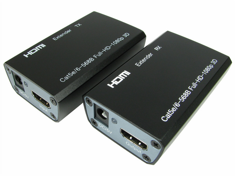 Cables Direct NLHDMI-EXT344 AV transmitter & receiver Schwarz Audio-/Video-Leistungsverstärker