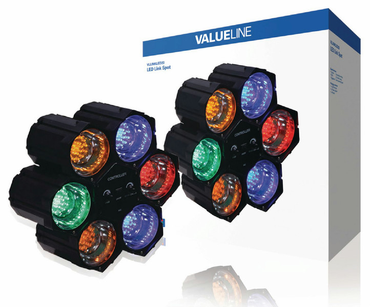 Valueline VLLINKLED20 Для помещений Surfaced lighting spot 6Вт Синий, Зеленый, Оранжевый, Красный точечное освещение